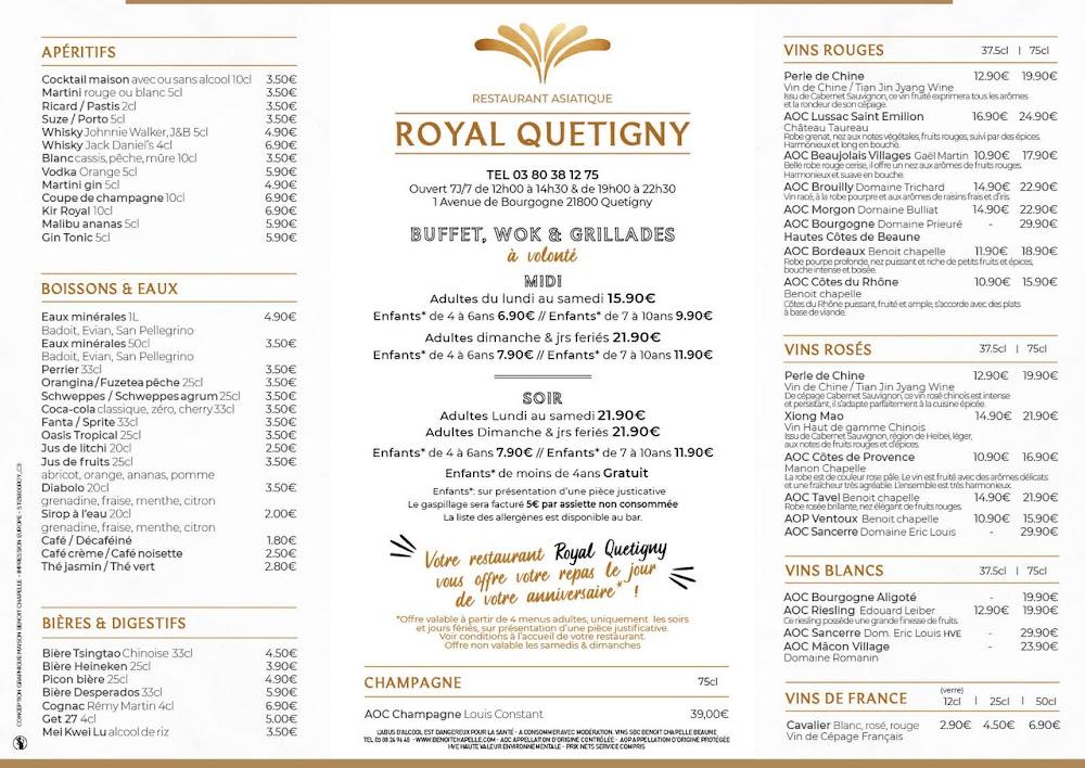 Royal Quetigny - Menu Image 1